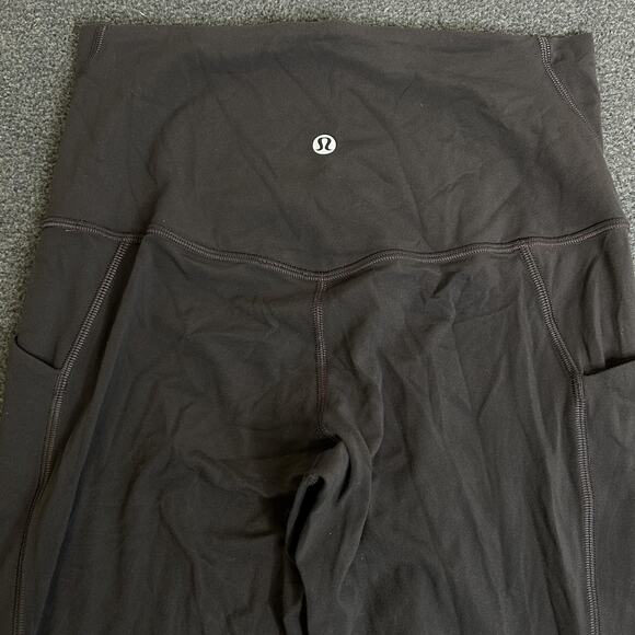 Lululemon Leggings Womens 6 Brown High Rise Pockets Yoga Ankle Pants Athletic - Picture 4 of 12